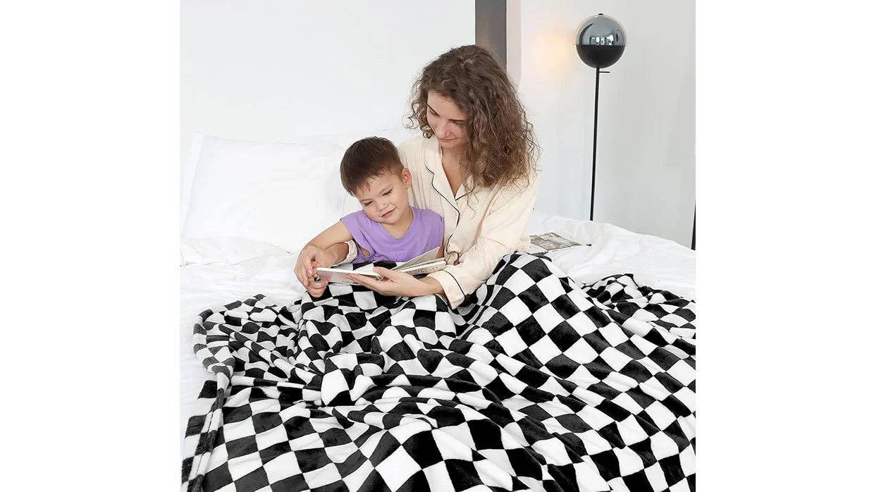 checkerboard throw blanket